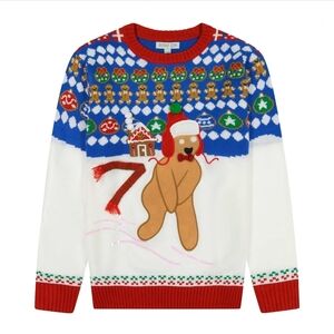You Can't Catch Me, I'm The Gingerbread Man! Holiday Ugly Sweater Size Large NWT
